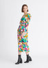 Paisie Multicolour Geometrical Print Midi Dress