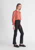 Paisie Ruched Collar Blouse in Coral Pink