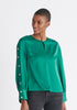 Paisie Button Sleeve Blouse in Green