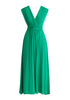 Paisie Tie-Back Jersey Dress in Green Cut Out