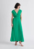 Paisie Tie-Back Jersey Dress in Green