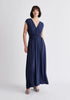 Paisie Tie-Back Jersey Dress in Navy