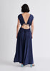 Paisie Tie-Back Jersey Dress in Navy Back