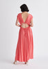 Paisie Tie-Back Jersey Dress in Coral Pink Back