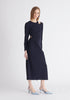 Paisie Sparkly Cut Out Dress in Navy Side