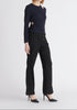 Paisie Sparkly Cut Out Top in Navy Side