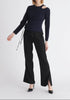 Paisie Sparkly Cut Out Top in Navy