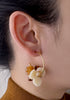 Amber Bloom Hoop Earrings