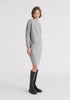 Asymmetric Neck Jumper Dress in Marl Grey Side