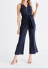 Waist Tie Jumpsuit in Navy