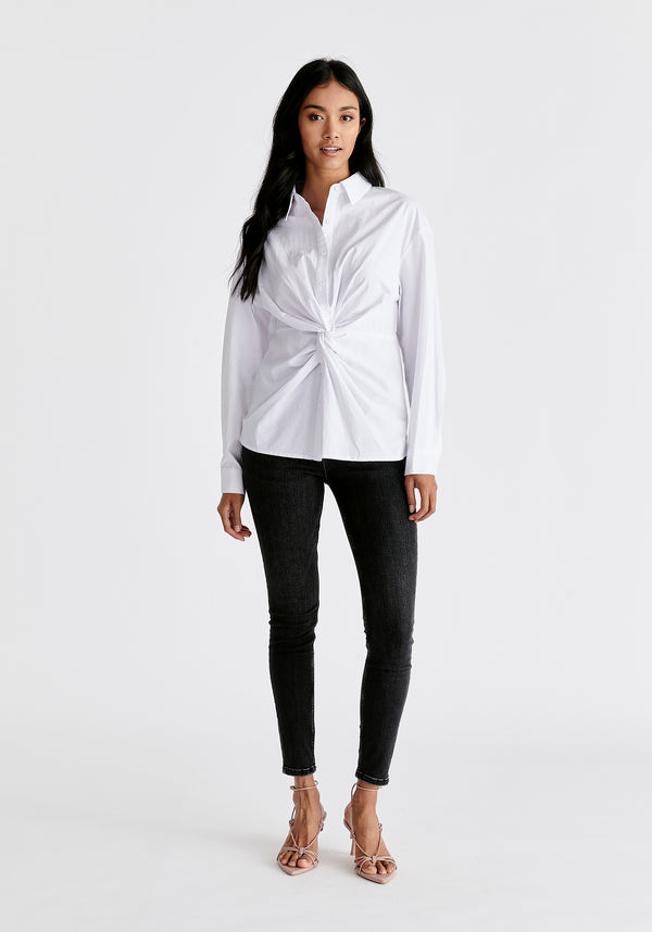 Twist Detail Shirt in White