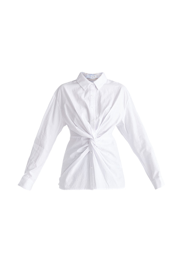 Twist Detail Shirt in White