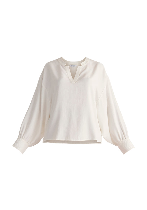 Batwing Lyocell Blouse Cut Out