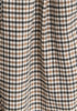 Draped Check Skirt in Brown, White and Black Close Up