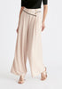Asymmetric Waistband Trousers in Beige and Black