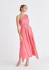 One Shoulder Flowy Dress in Pink