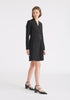 Tailored Blazer Dress with Pleated Skirt Side