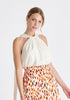 Belted Halterneck Blouse in White