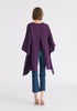 Round Neck Cape Top in Midnight Plum Back