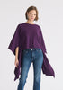 Round Neck Cape Top in Midnight Plum