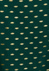 Gold Foil Print Cut-Out Draped Sleeve Top in Dark Green and Gold Close Up