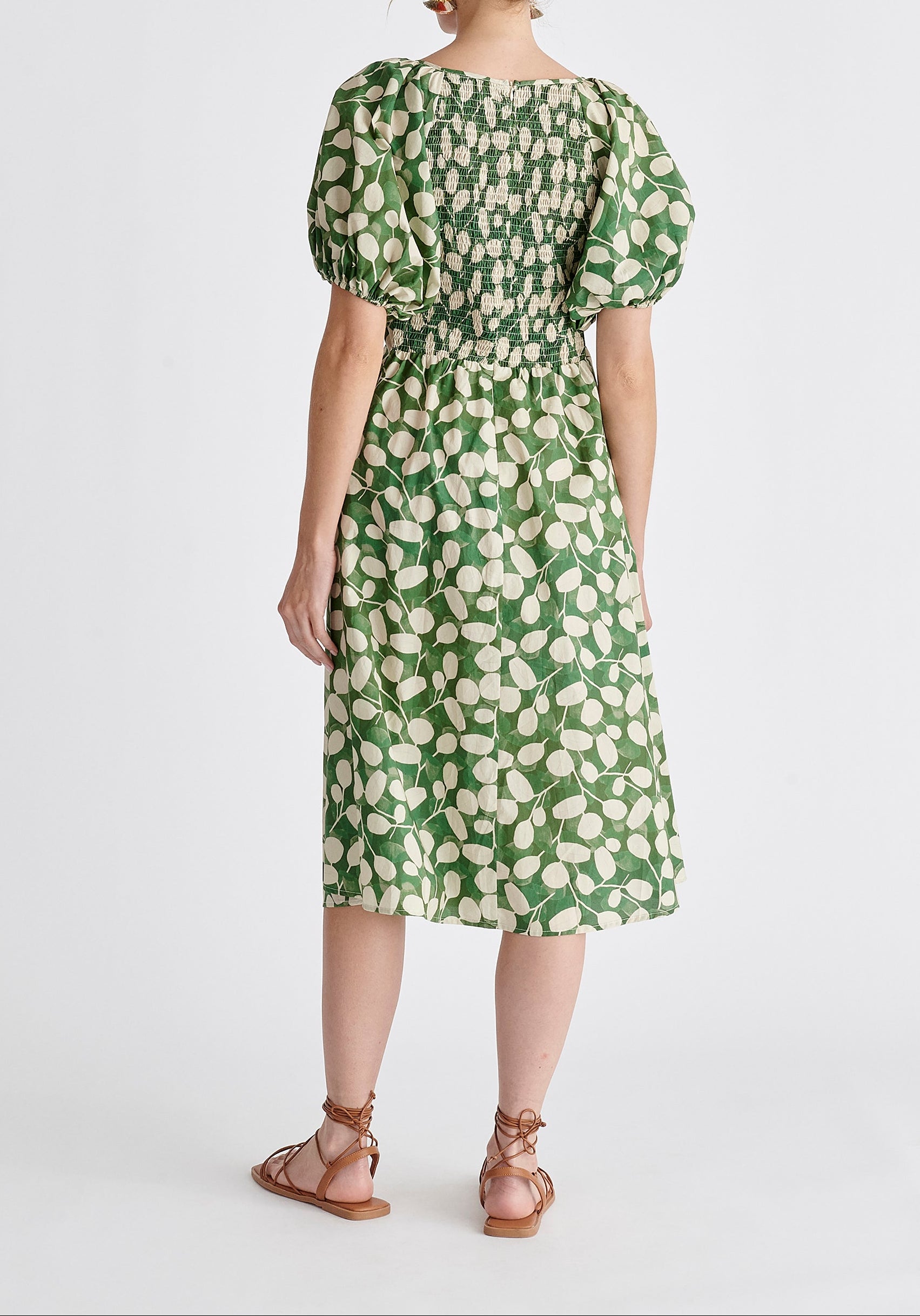 Puff Sleeve Twist Dress