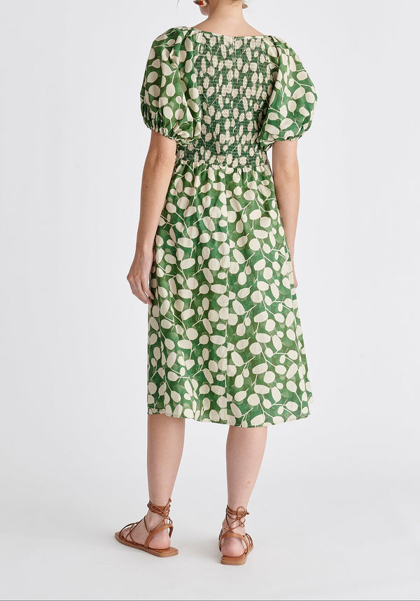 Puff Sleeve Twist Dress