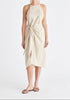 Linen Blend Waist Tie Dress