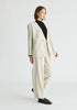 Drop Shoulder Double Breasted Blazer in Oatmeal Side