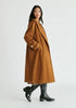 Shawl Collar Wool Coat with Belt in Camel Side