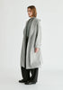 Shawl Collar Wool Coat with Belt in Light Grey Side