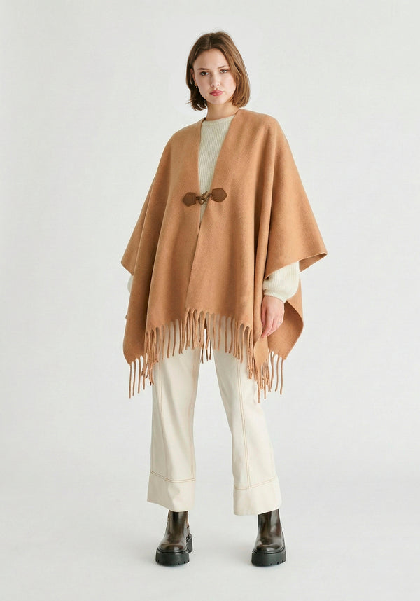 Poncho Scarf With Toggle Closure