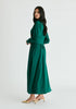High Neck Jersey Midaxi Dress in Green Back
