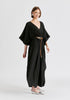 Sparkled Wide Leg Jumpsuit with Belt in Black Front