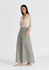 Maxi Skirt in Zigzag Pattern in White and Black Side