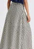 Maxi Skirt in Zigzag Pattern in White and Black Closeup