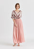 Flowy Palazzo Trousers with Open Front Splits in Pink