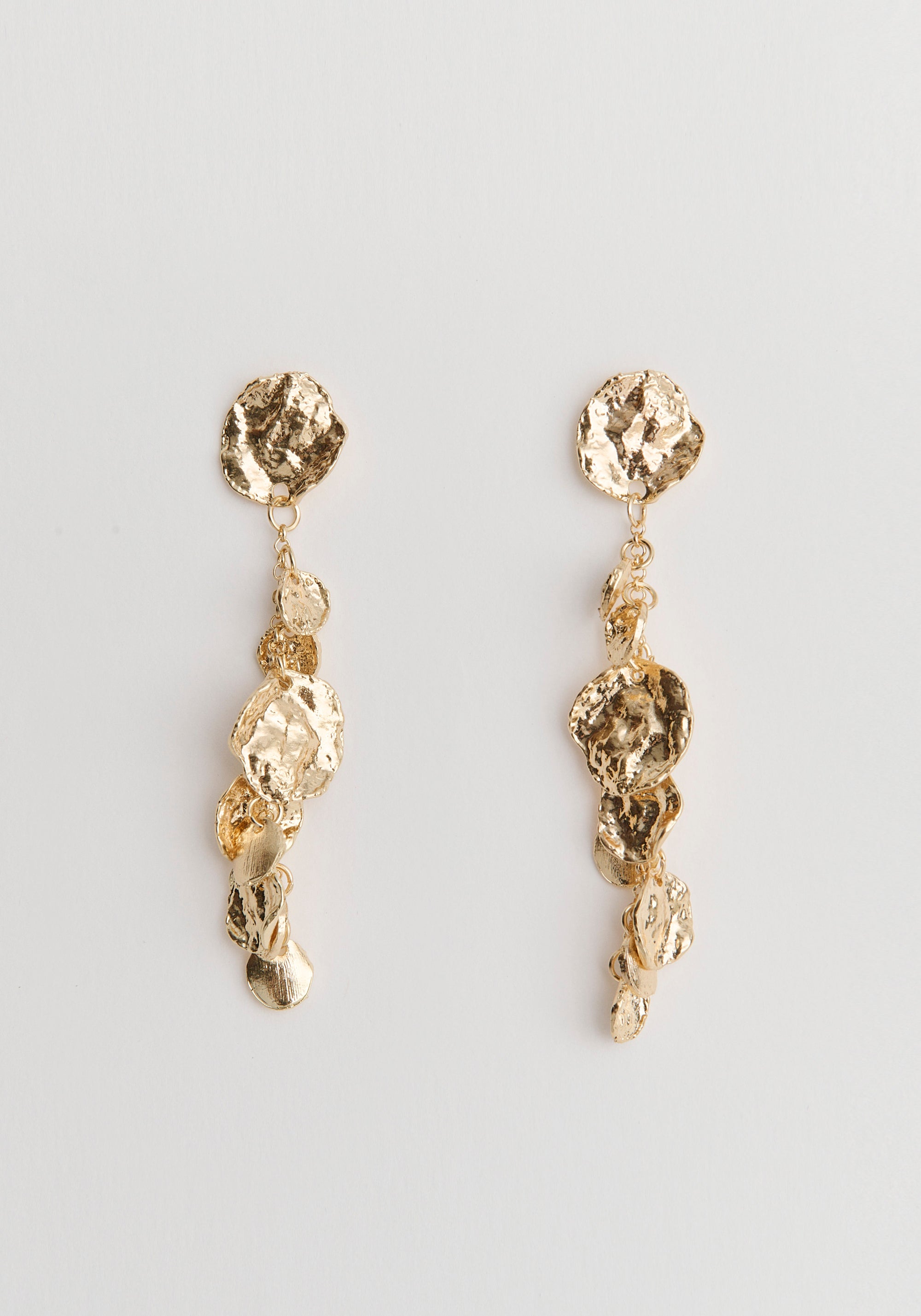 Gold Long Drop Earrings