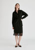 2-Piece Shirt Dress Set with Lace Underlay and Waist Cut Outs in Black Front