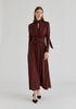 Lyocell Jersey Midi Dress with Cross Front Waist and Convertible Scarf