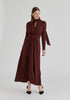 Lyocell Jersey Midi Dress with Cross Front Waist and Convertible Scarf