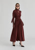 Lyocell Jersey Midi Dress with Cross Front Waist and Convertible Scarf