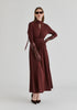 Lyocell Jersey Midi Dress with Cross Front Waist and Convertible Scarf