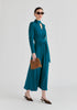 Lyocell Jersey Midi Dress with Cross Front Waist and Convertible Scarf