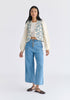 Cutwork Embroidery Cheesecloth Jacket in Light Blue Front