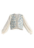 Cutwork Embroidery Cheesecloth Jacket in Light Blue Cutout