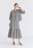 Tie Front Puff Sleeves Blouse