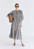 Tie Front Puff Sleeves Blouse