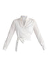 Side Tie Wrap Blouse