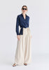 Side Tie Wrap Blouse